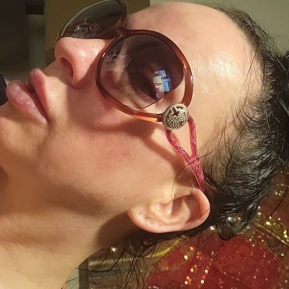 Pink Barbiecore Rhinestone Sunglasses 👓 - Picture 3 of 8